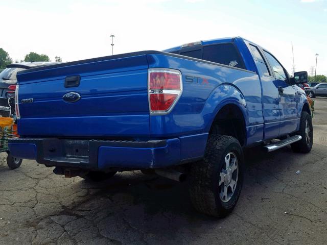 1FTEX1E88AFA93032 - 2010 FORD F150 SUPER BLUE photo 4