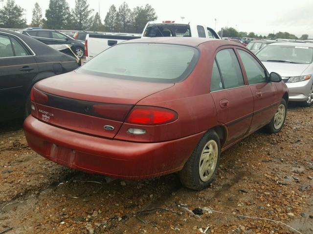 1FAFP10P0WW240864 - 1998 FORD ESCORT LX RED photo 4