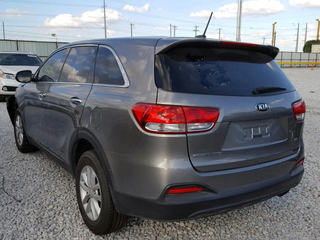 5XYPG4A39GG156388 - 2016 KIA SORENTO LX GRAY photo 3