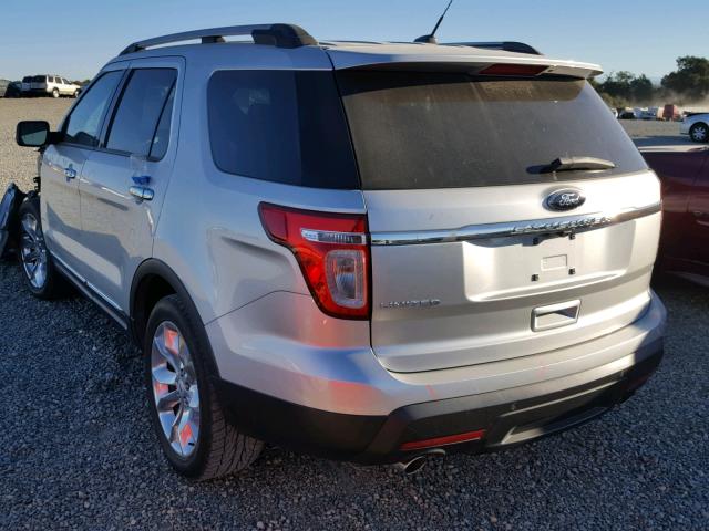 1FMHK7F89CGA52589 - 2012 FORD EXPLORER L SILVER photo 3