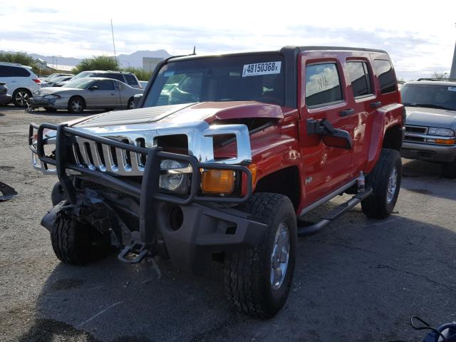 5GTDN136X68277105 - 2006 HUMMER H3 RED photo 2