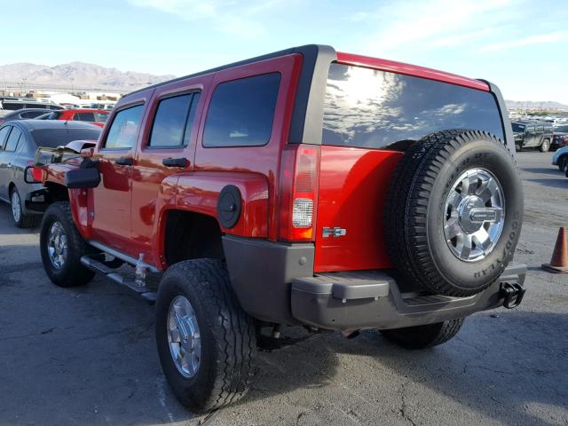 5GTDN136X68277105 - 2006 HUMMER H3 RED photo 3