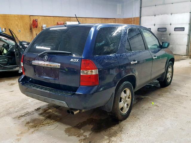 2HNYD18283H533758 - 2003 ACURA MDX BLUE photo 4