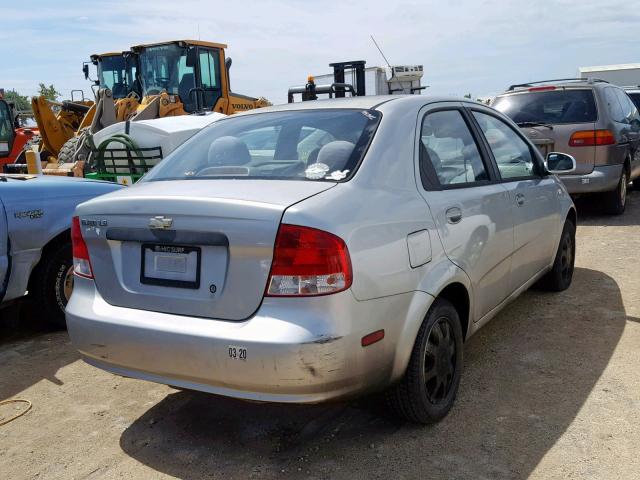 KL1TD526X5B443985 - 2005 CHEVROLET AVEO BASE Gümüş foto 4