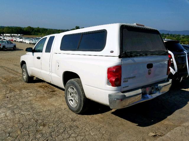 1D7HW42K75S220793 - 2005 DODGE DAKOTA SLT WHITE photo 3