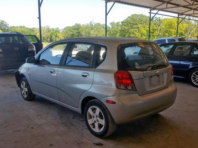 KL1TD62605B365108 - 2005 CHEVROLET AVEO BASE ვერცხლისფერი ფოტო 3