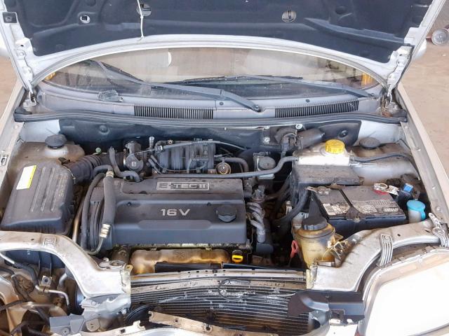 KL1TD62605B365108 - 2005 CHEVROLET AVEO BASE ვერცხლისფერი ფოტო 7
