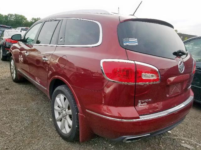 5GAKVCKD1FJ196577 - 2015 BUICK ENCLAVE MAROON photo 3