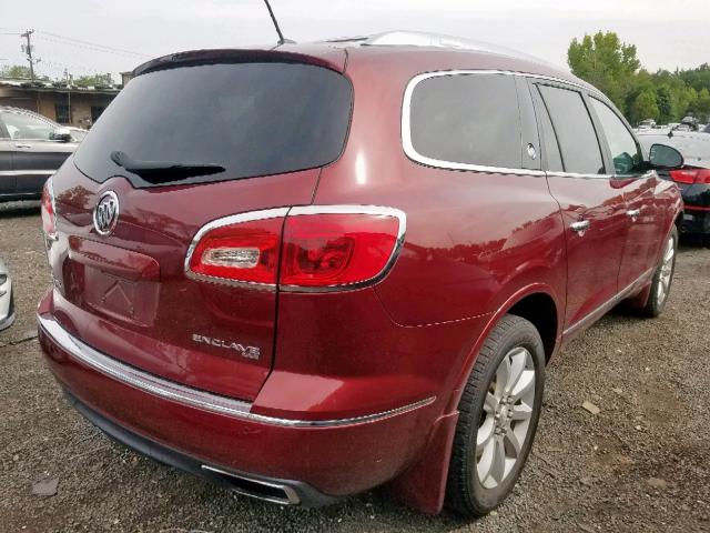 5GAKVCKD1FJ196577 - 2015 BUICK ENCLAVE MAROON photo 4