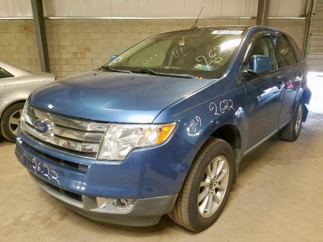 2FMDK48C79BA65162 - 2009 FORD EDGE SEL BLUE photo 2