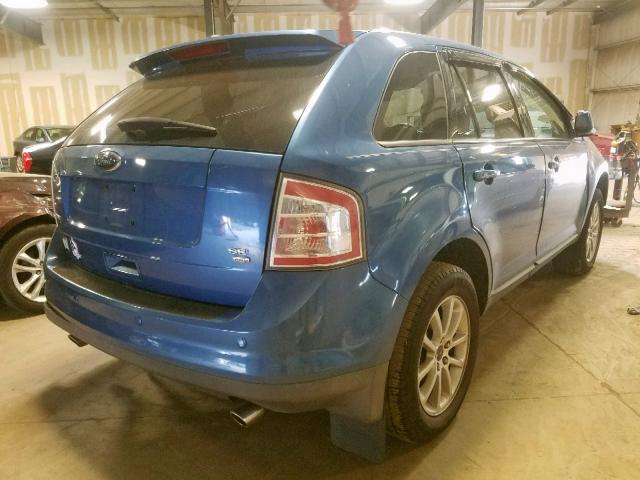 2FMDK48C79BA65162 - 2009 FORD EDGE SEL BLUE photo 4