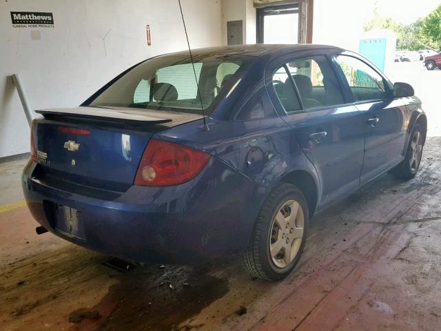 1G1AL55F477186285 - 2007 CHEVROLET COBALT LT BLUE photo 4