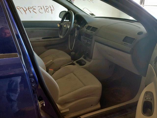 1G1AL55F477186285 - 2007 CHEVROLET COBALT LT BLUE photo 5