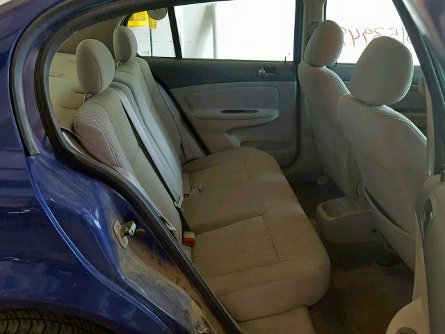 1G1AL55F477186285 - 2007 CHEVROLET COBALT LT BLUE photo 6