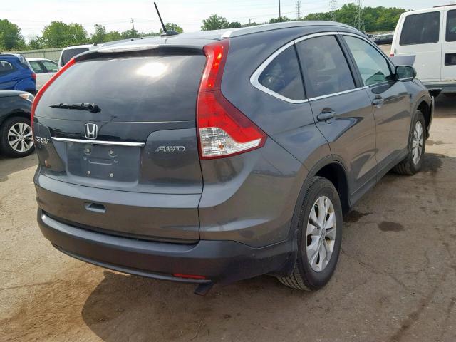 2HKRM4H76DH655731 - 2013 HONDA CR-V EXL GRAY photo 4