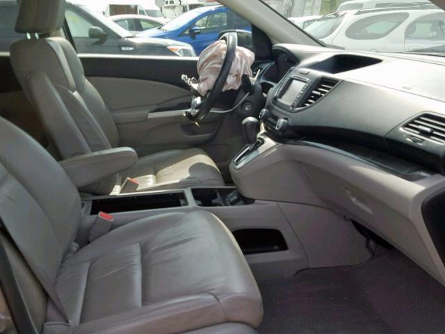 2HKRM4H76DH655731 - 2013 HONDA CR-V EXL GRAY photo 5