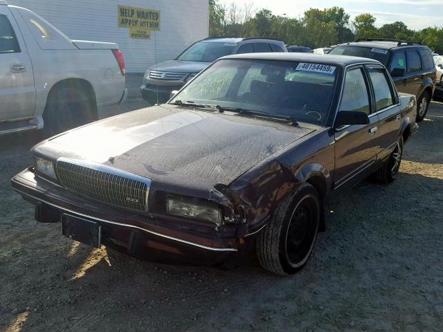 3G4AG55N6PS602580 - 1993 BUICK CENTURY SP MAROON photo 2