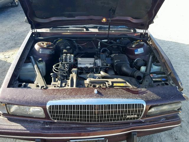 3G4AG55N6PS602580 - 1993 BUICK CENTURY SP MAROON photo 7