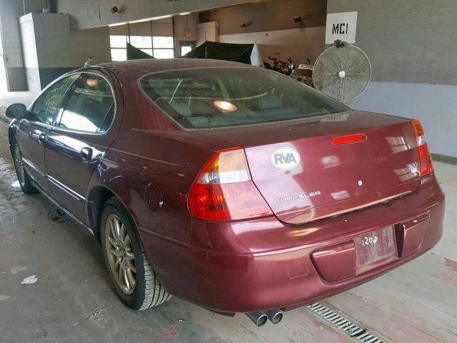 2C3AE66G82H144735 - 2002 CHRYSLER 300M BURGUNDY photo 3