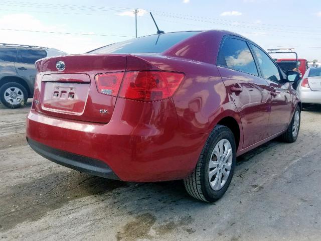 KNAFU4A20A5055622 - 2010 KIA FORTE EX RED photo 4