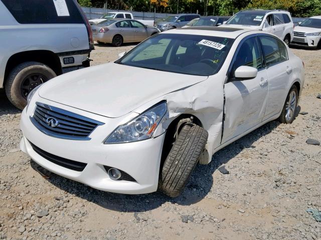 JN1CV6AR2BM353644 - 2011 INFINITI G37 WHITE photo 2