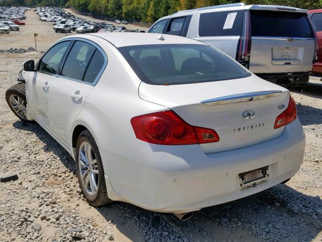 JN1CV6AR2BM353644 - 2011 INFINITI G37 WHITE photo 3