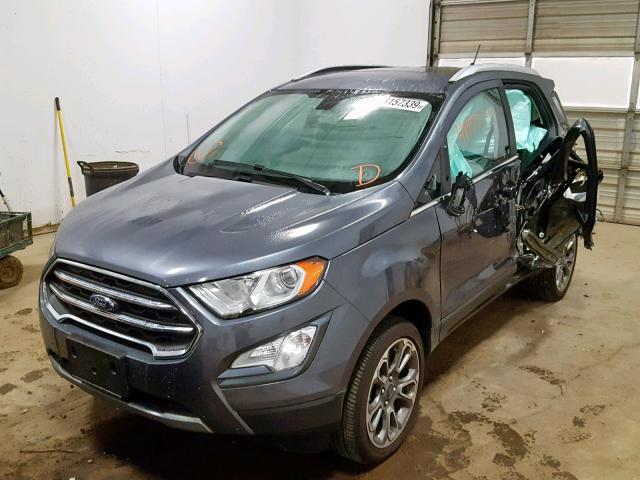 MAJ6P1WL4JC206330 - 2018 FORD ECOSPORT T GRAY photo 2