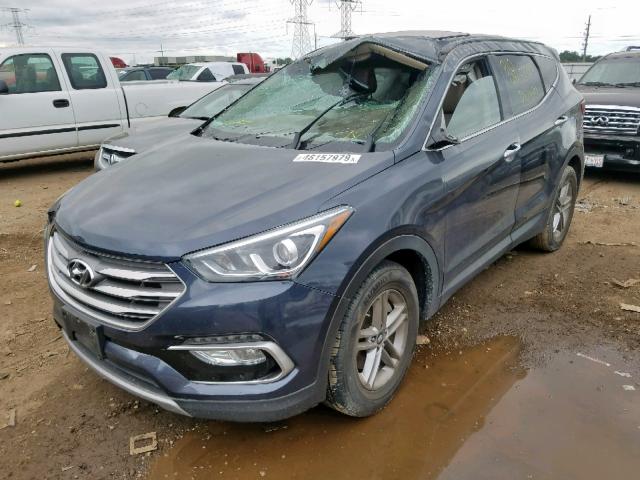 5NMZU3LBXHH017183 - 2017 HYUNDAI SANTA FE S BLUE photo 2