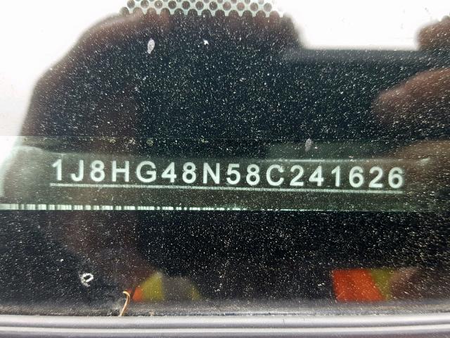 1J8HG48N58C241626 - 2008 JEEP COMMANDER ნაცრისფერი ფოტო 10