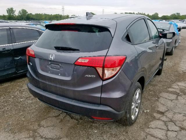 3CZRU6H54GM715105 - 2016 HONDA HR-V EX GRAY photo 4