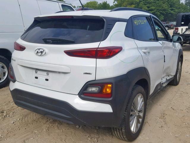 KM8K2CAA4JU182951 - 2018 HYUNDAI KONA SEL WHITE photo 4