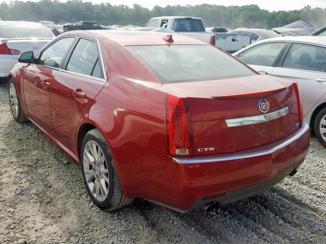 1G6DK5ED1B0100893 - 2011 CADILLAC CTS PERFOR RED photo 3