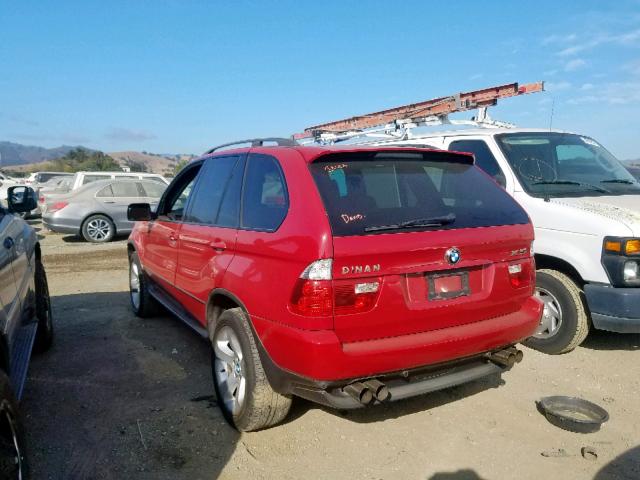 5UXFB53575LV16000 - 2005 BMW X5 4.4I RED photo 3