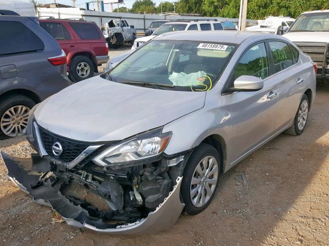 3N1AB7AP4GY276364 - 2016 NISSAN SENTRA S SILVER photo 2