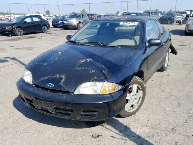 1G1JS124727464538 - 2002 CHEVROLET CAVALIER L BLACK photo 2