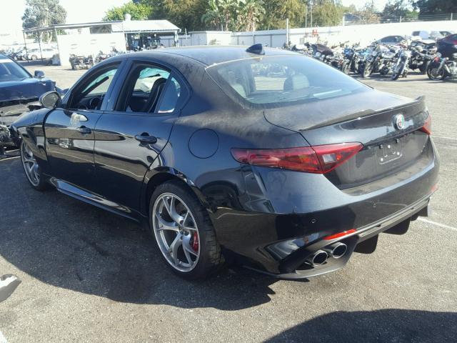 ZARFAEAV9J7569863 - 2018 ALFA ROMEO GIULIA QUA BLACK photo 3