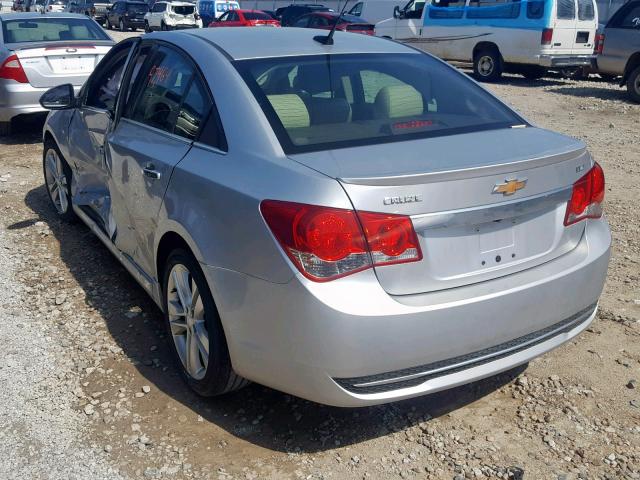 1G1PG5SB8D7107115 - 2013 CHEVROLET CRUZE LTZ SILVER photo 3