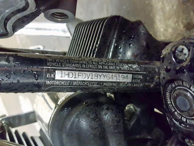 1HD1FDV18YY645194 - 2000 HARLEY-DAVIDSON FLHR BLACK photo 10