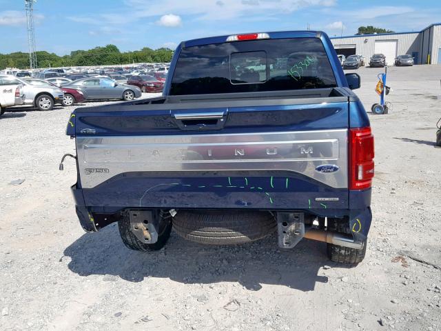 1FTEW1CF0GFB98452 - 2016 FORD F150 SUPER BLUE photo 9