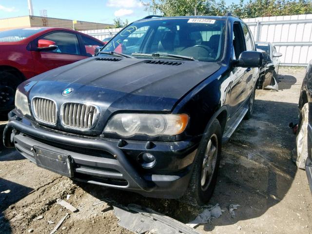 5UXFB33503LH41038 - 2003 BMW X5 4.4I BLACK photo 2