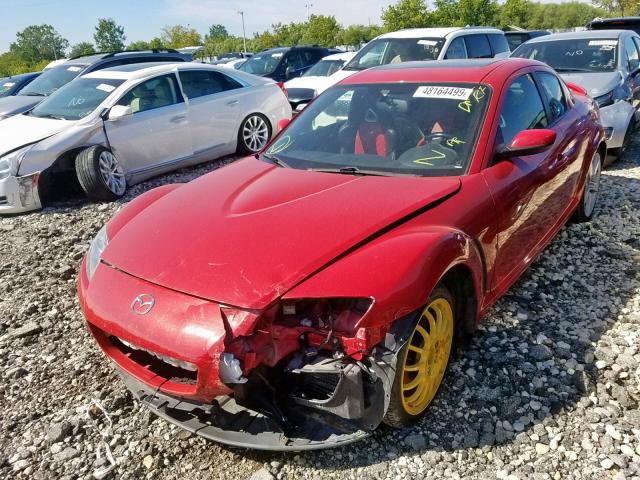 JM1FE17N040128781 - 2004 MAZDA RX8 RED photo 2