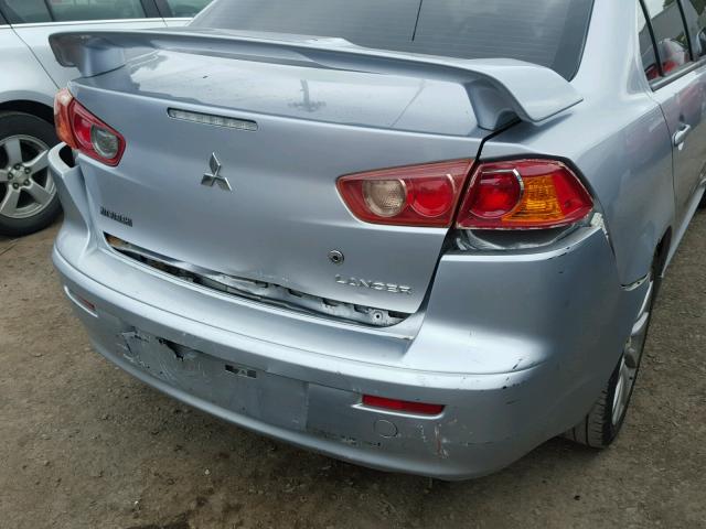 JA3AU86U28U012882 - 2008 MITSUBISHI LANCER GTS SILVER photo 9