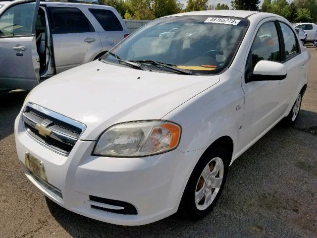 KL1TD56668B178643 - 2008 CHEVROLET AVEO BASE Ақ фото 2