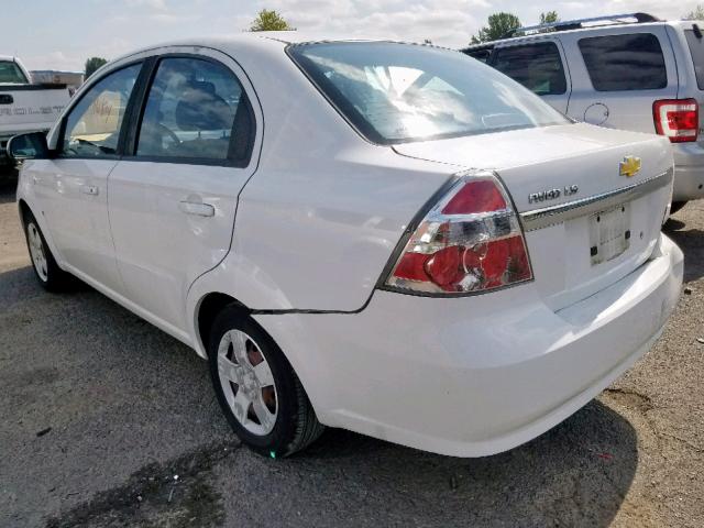 KL1TD56668B178643 - 2008 CHEVROLET AVEO BASE Ақ фото 3