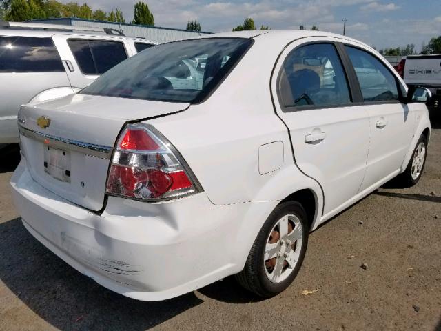 KL1TD56668B178643 - 2008 CHEVROLET AVEO BASE Ақ фото 4