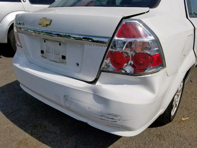 KL1TD56668B178643 - 2008 CHEVROLET AVEO BASE Ақ фото 9