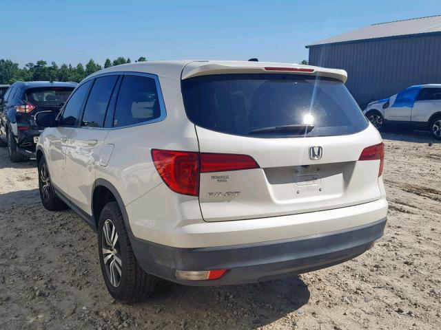 5FNYF5H30GB012643 - 2016 HONDA PILOT EX WHITE photo 3