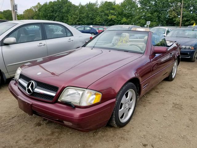 WDBFA67F2WF169977 - 1998 MERCEDES-BENZ SL 500 BURGUNDY photo 2