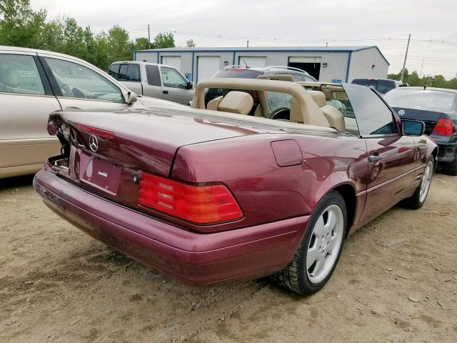 WDBFA67F2WF169977 - 1998 MERCEDES-BENZ SL 500 BURGUNDY photo 4