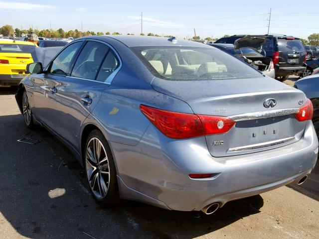 JN1BV7AR0FM398993 - 2015 INFINITI Q50 BASE BLUE photo 3